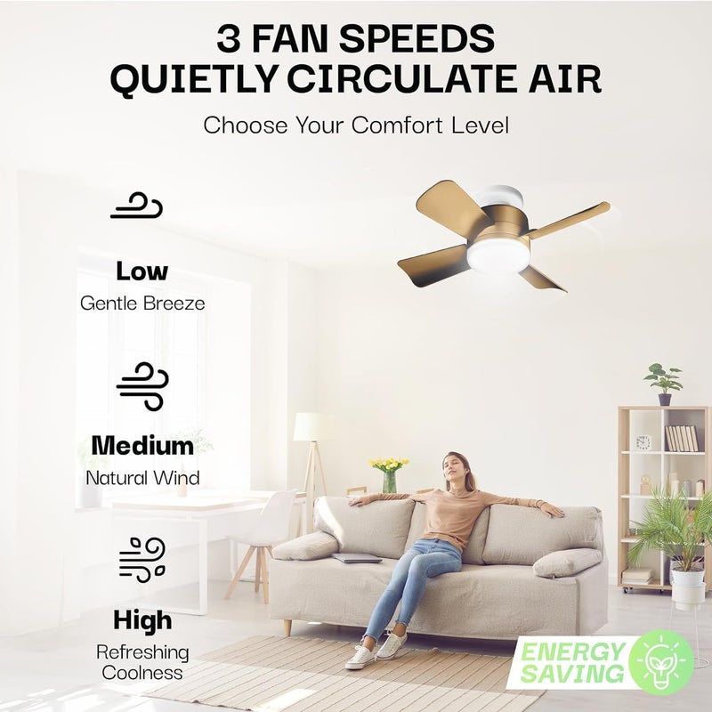 BELLHOWELL مروحة سقف Socket Breeze Cool Light Deluxe Bronze – مروحات سقف مع أضواء LED وجهاز تحكم عن بعد، بديل لمصباح الإضاءة - غرفة النوم، المطبخ، غرفة المعيشة، 1000 لومن / 5000 كلفن - Image 4